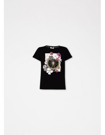 LIU.JO - T-shirt écoconçu avec imprimé, Noir ou Blanc