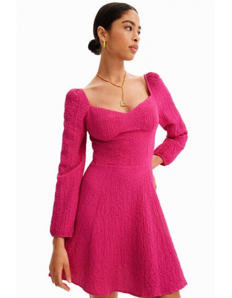 DESIGUAL - Robe courte ajustée évasée, rose