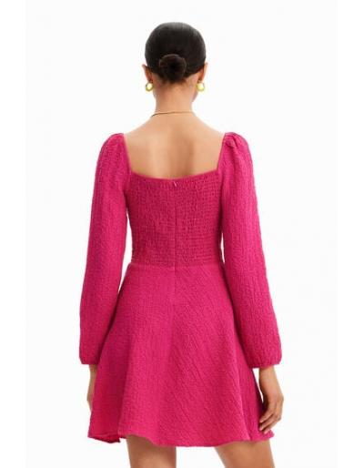 DESIGUAL - Robe courte ajustée évasée, rose
