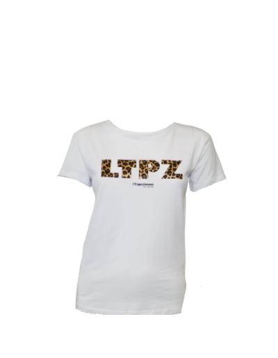 LES TROPEZIENNES - T-Shirt blanc avec motif animalier