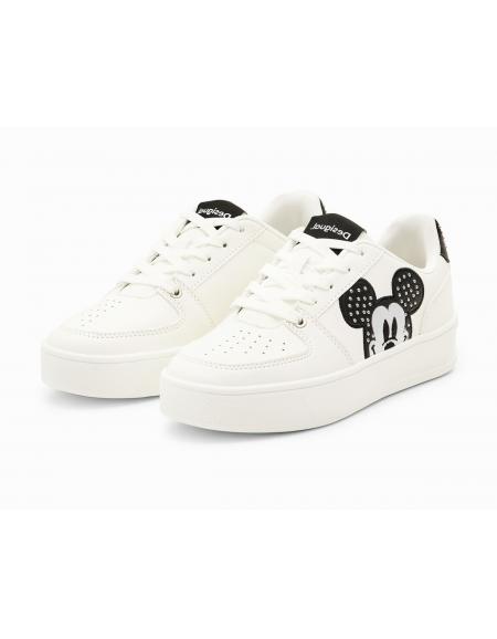 DESIGUAL - Baskets clous Mickey Mouse, blanche