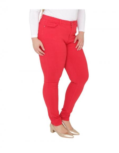 Jean rouge, push-up - Taille 46