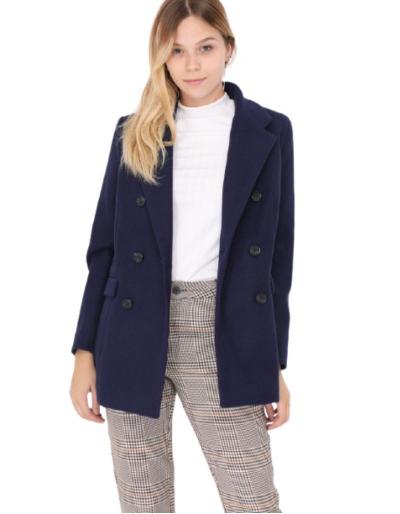 Manteau minimaliste, bleu marine