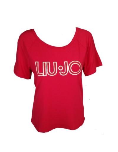 LIU.JO SPORT - Tee-shirt rouge avec imprimé