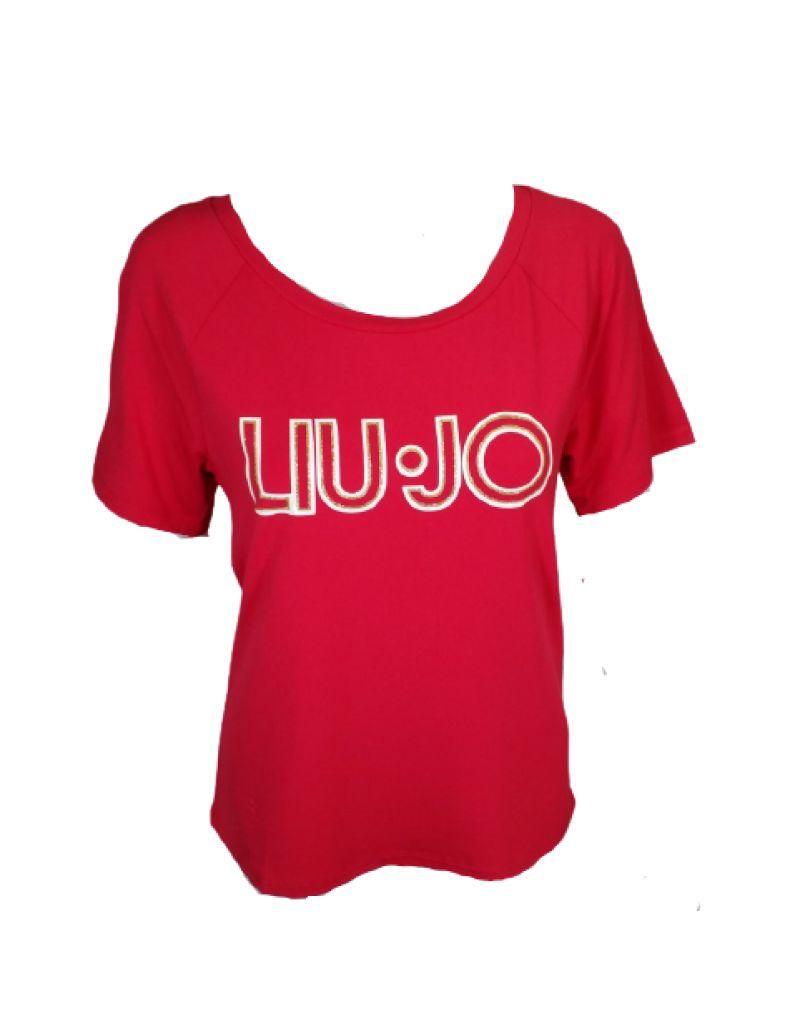 LIU.JO SPORT - Tee-shirt rouge avec imprimé