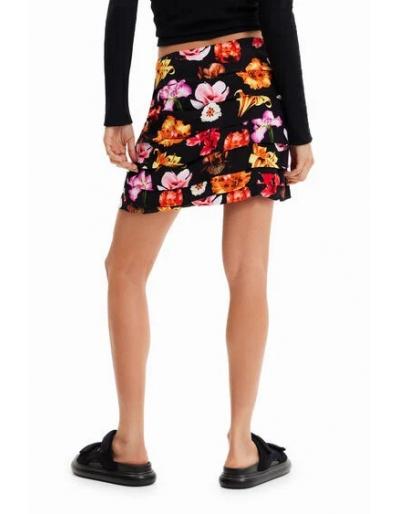 DESIGUAL - Mini-jupe drapée fleurie