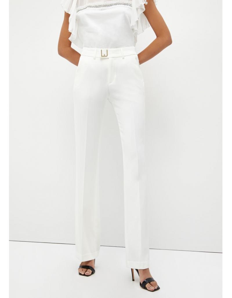 LIU.JO - Pantalon extensible, Blanc ou Rose