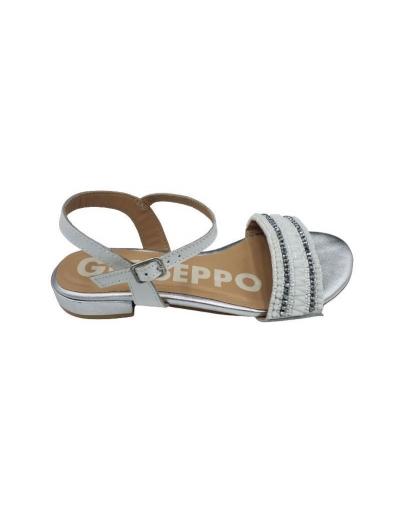 GIOSEPPO - Sandales blanches et argentées