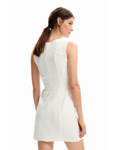 DESIGUAL - Mini-robe texturée, blanc