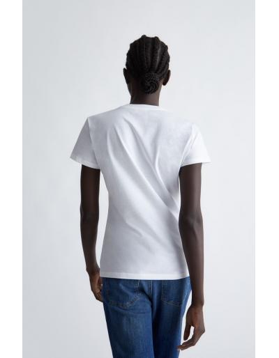 LIU. JO - T-shirt écoconçu avec diamant et strass, blanc