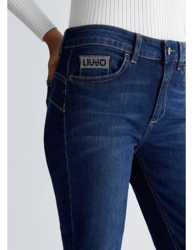LIU.JO - Jeans skinny bottom up, denim bleu foncé