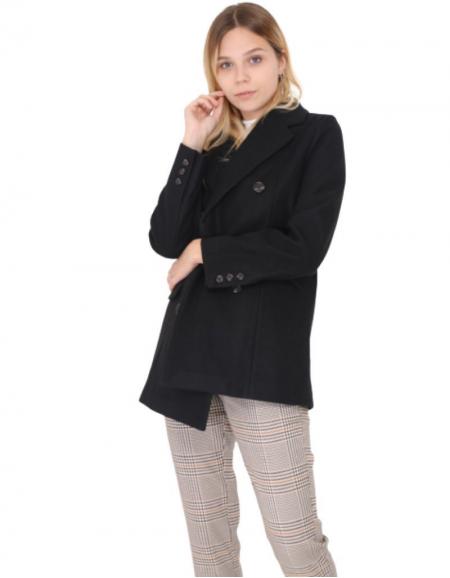 Manteau minimaliste, noir