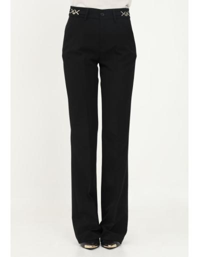 LIU.JO - Pantalon extensible à taille haute, noir ou fuchsia