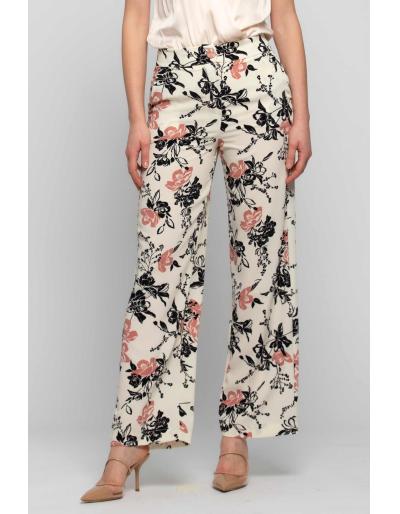 KOCCA - Pantalon large à motifs fleuris