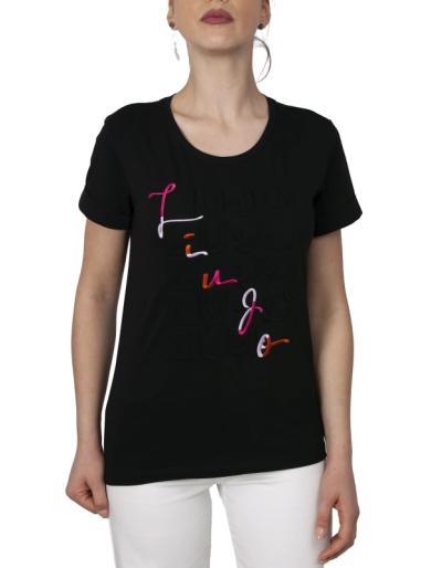 LIU.JO - T-shirt écoconçu avec logo, Blanc ou Noir 