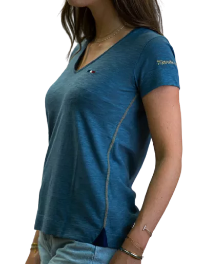 LA MARINIERE FRANCAISE - Tee-shirt bleu jean