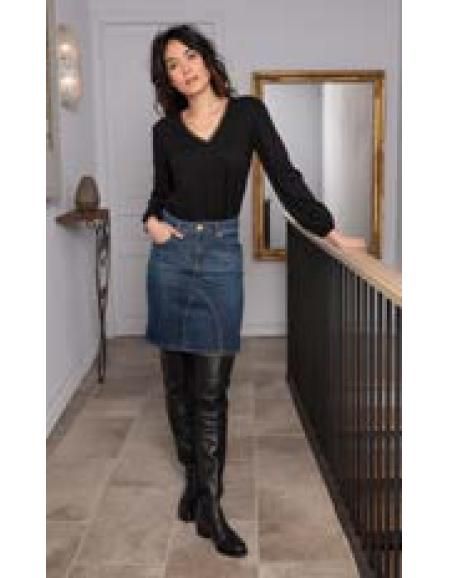 LOLA ESPELETA - Jupe courte en jean, en denim
