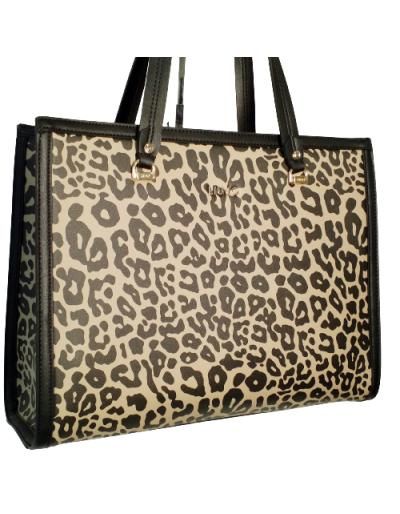 LIU.JO - Shopper noir avec imprimé léopard