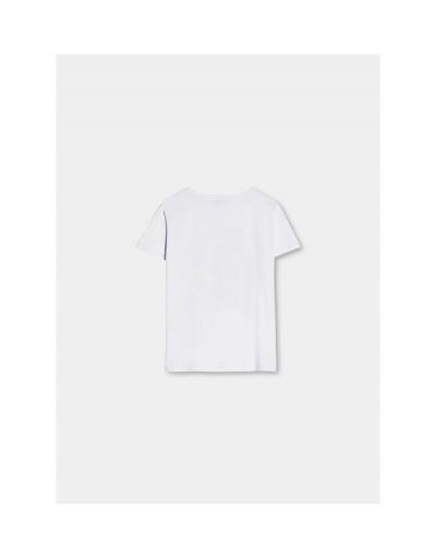 LIU.JO SPORT - T-shirt blanc avec logo et strass