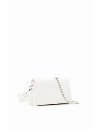 DESIGUAL - Mini sac à bandoulière demi-logo, Blanc