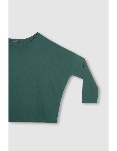 SCHOOL RAG - Tee-shirt long vert sapin, Thealo