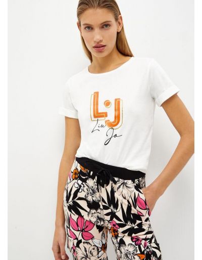 LIU.JO - T-shirt blanc avec logo