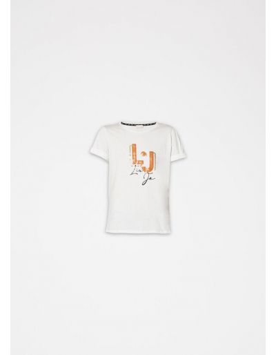 LIU.JO - T-shirt blanc avec logo - Taille XS